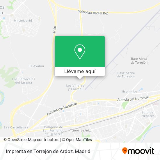 Mapa Imprenta en Torrejón de Ardoz