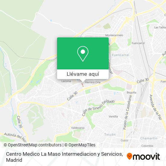 Mapa Centro Medico La Maso Intermediacion y Servicios