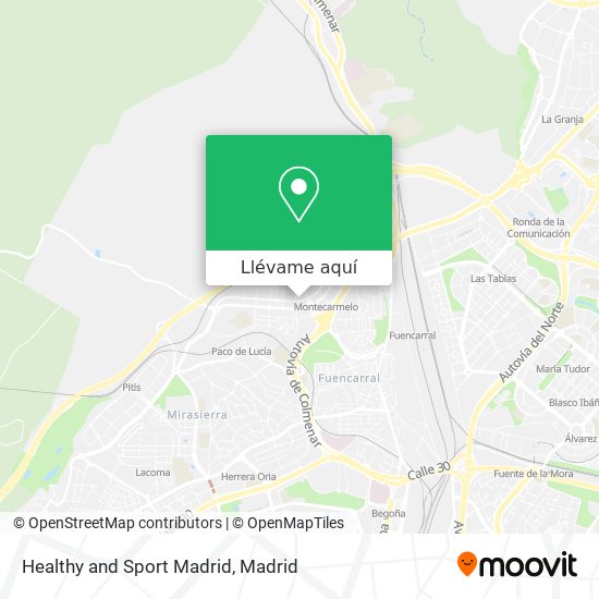 Mapa Healthy and Sport Madrid