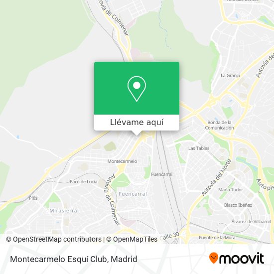 Mapa Montecarmelo Esquí Club