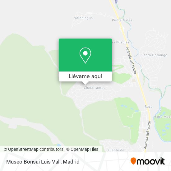 Mapa Museo Bonsai Luis Vall