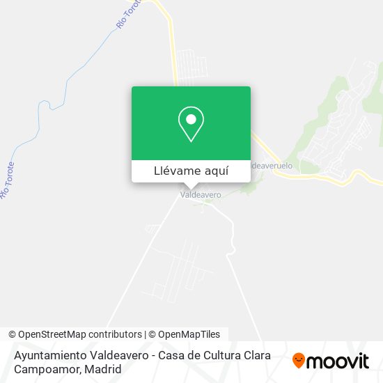 Mapa Ayuntamiento Valdeavero - Casa de Cultura Clara Campoamor