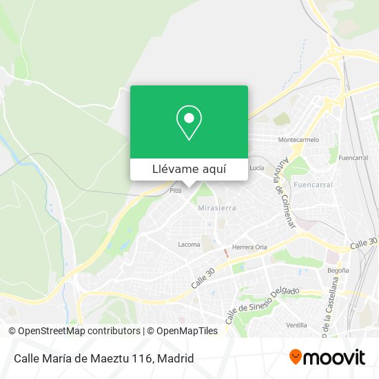 Mapa Calle María de Maeztu 116