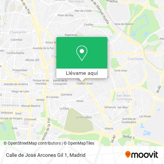 Mapa Calle de José Arcones Gil 1