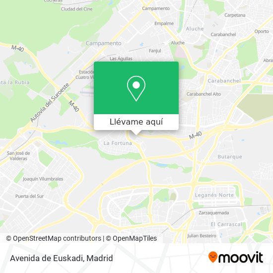 Mapa Avenida de Euskadi