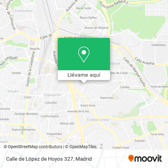 Mapa Calle de López de Hoyos 327