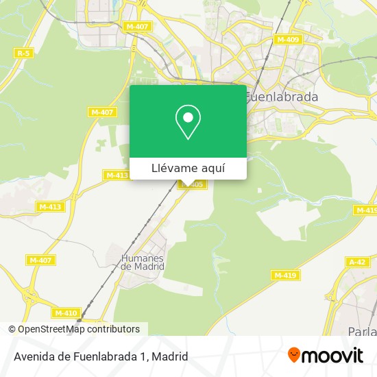 Mapa Avenida de Fuenlabrada 1