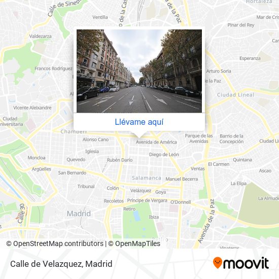 Mapa Calle de Velazquez