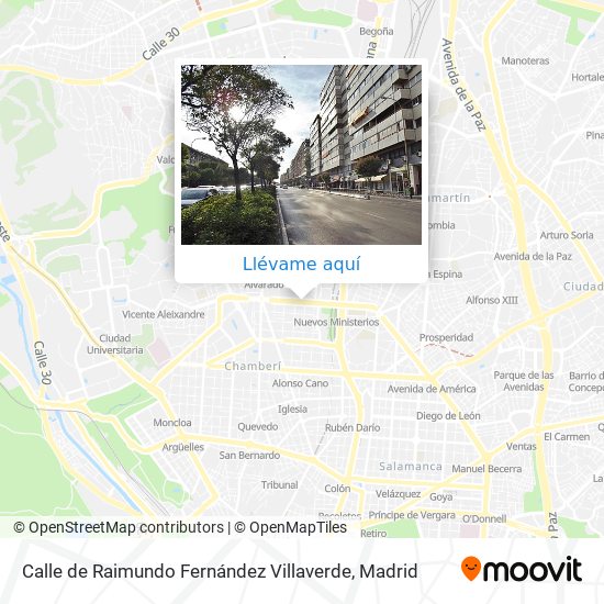 Mapa Calle de Raimundo Fernández Villaverde