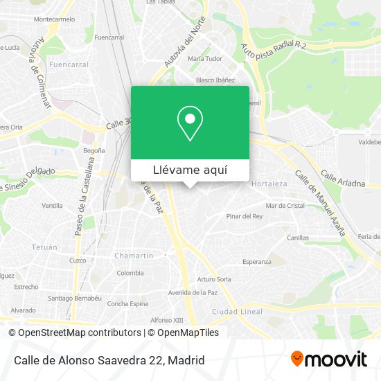 Mapa Calle de Alonso Saavedra 22