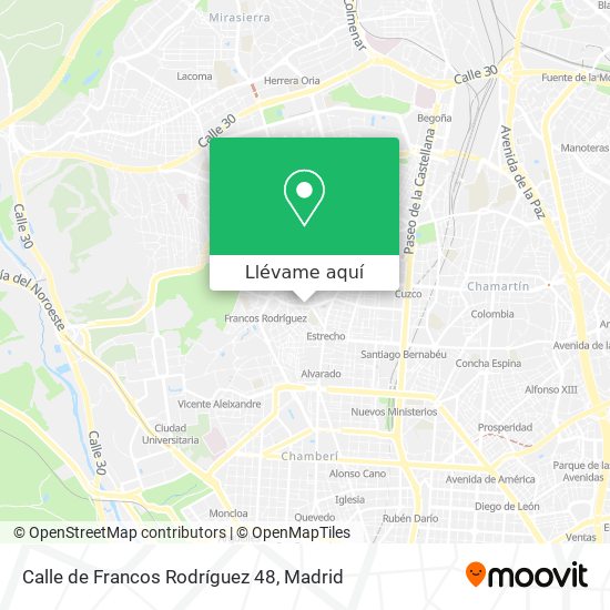 Mapa Calle de Francos Rodríguez 48