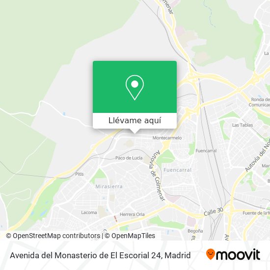 Mapa Avenida del Monasterio de El Escorial 24
