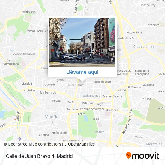 Mapa Calle de Juan Bravo 4