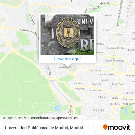 Mapa Universidad Politécnica de Madrid
