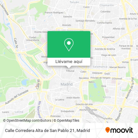 Mapa Calle Corredera Alta de San Pablo 21