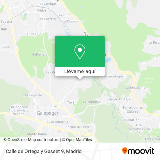 Mapa Calle de Ortega y Gasset 9