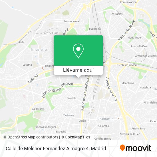 Mapa Calle de Melchor Fernández Almagro 4