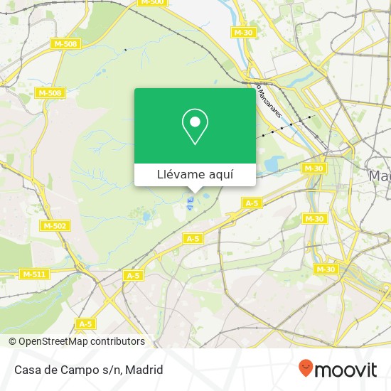 Mapa Casa de Campo s/n