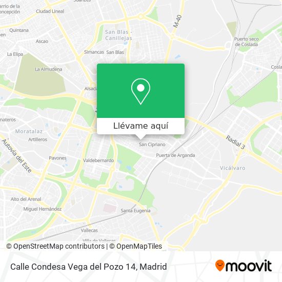 Mapa Calle Condesa Vega del Pozo 14