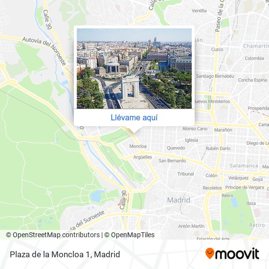 Mapa Plaza de la Moncloa 1