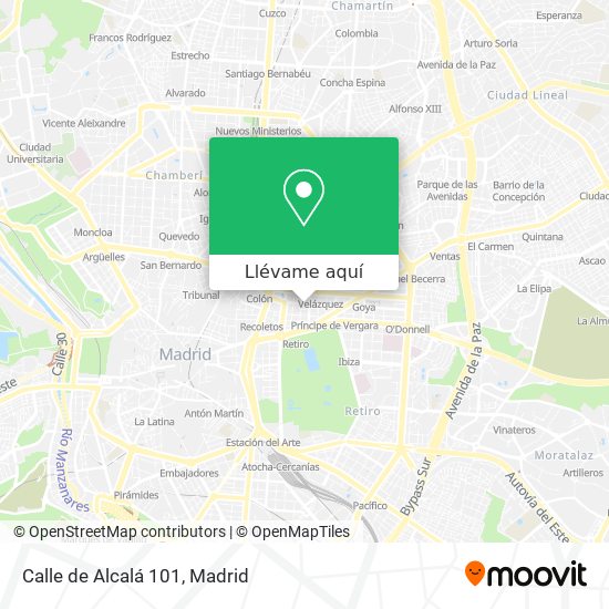 Mapa Calle de Alcalá 101