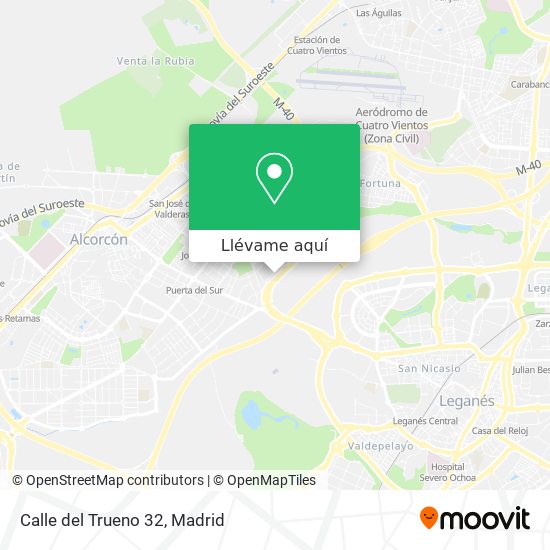 llegar a Calle del Trueno 32 en Leganés Autobús, Metro o Tren?