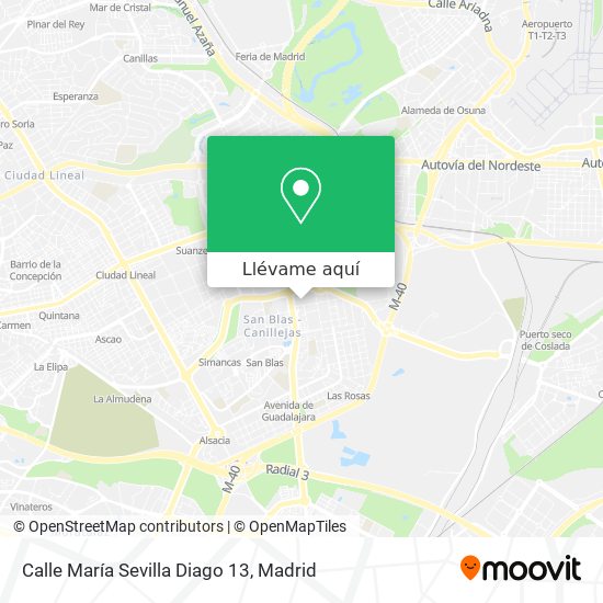 Mapa Calle María Sevilla Diago 13