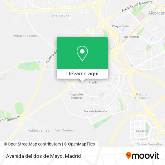 Mapa Avenida del dos de Mayo