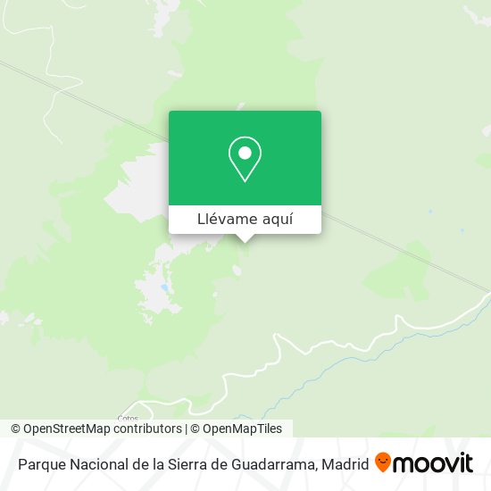 Mapa Parque Nacional de la Sierra de Guadarrama