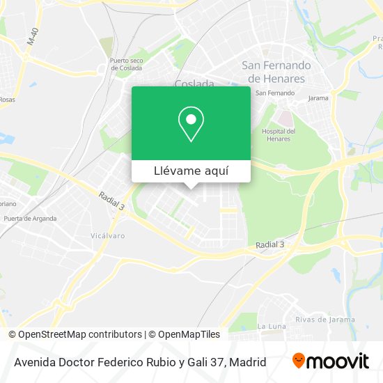 Mapa Avenida Doctor Federico Rubio y Gali 37