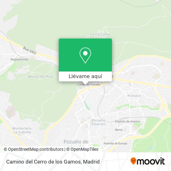Mapa Camino del Cerro de los Gamos