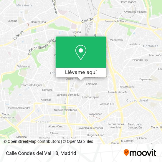 Mapa Calle Condes del Val 18