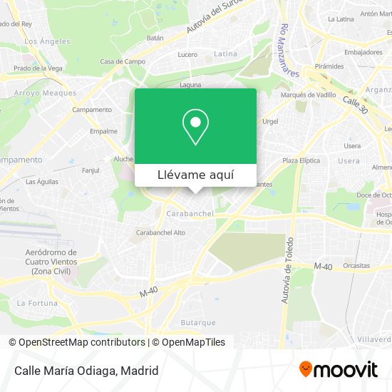 Mapa Calle María Odiaga