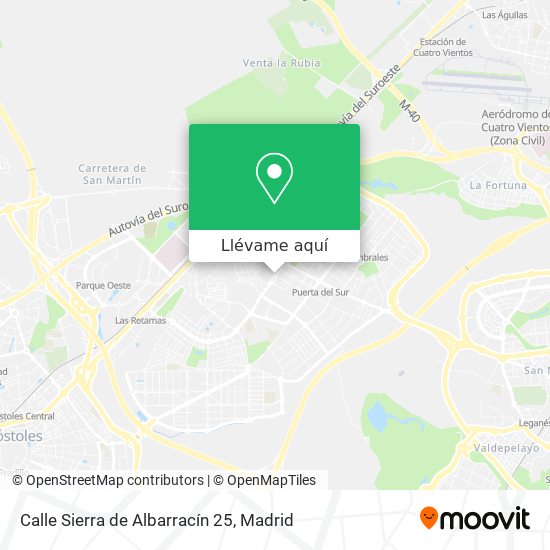 Mapa Calle Sierra de Albarracín 25