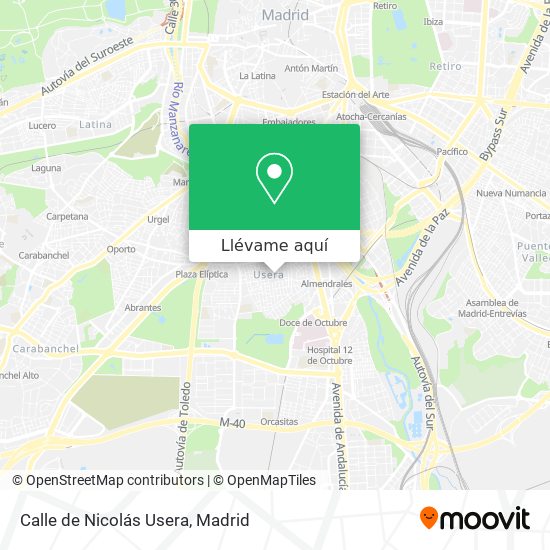 Mapa Calle de Nicolás Usera