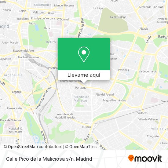 Mapa Calle Pico de la Maliciosa s/n