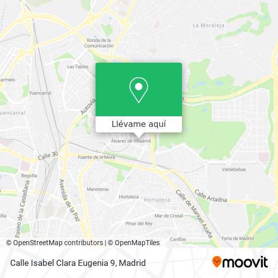 Mapa Calle Isabel Clara Eugenia 9