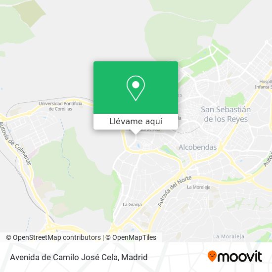 Mapa Avenida de Camilo José Cela