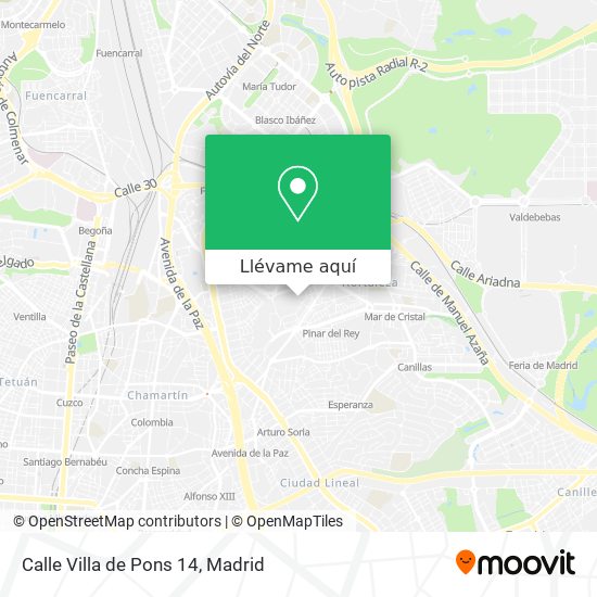 Mapa Calle Villa de Pons 14