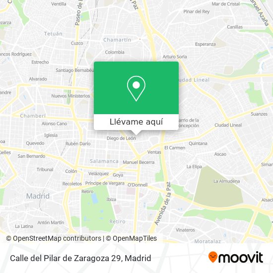 Mapa Calle del Pilar de Zaragoza 29
