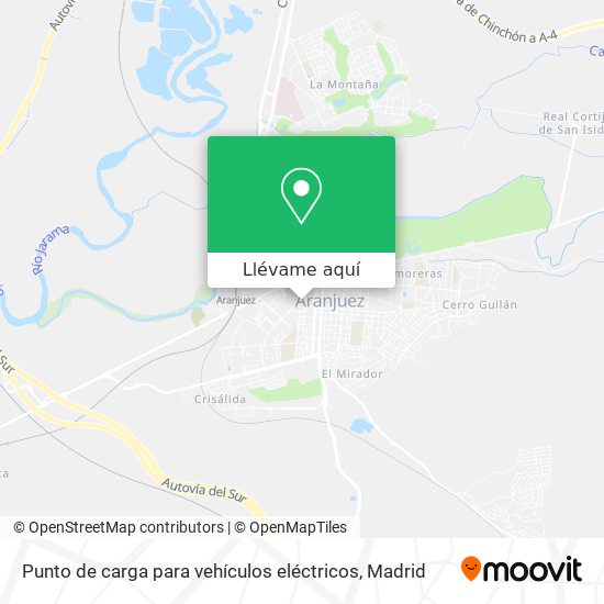 Mapa Punto de carga para vehículos eléctricos