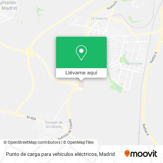 Mapa Punto de carga para vehículos eléctricos