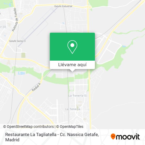 Mapa Restaurante La Tagliatella - Cc. Nassica Getafe