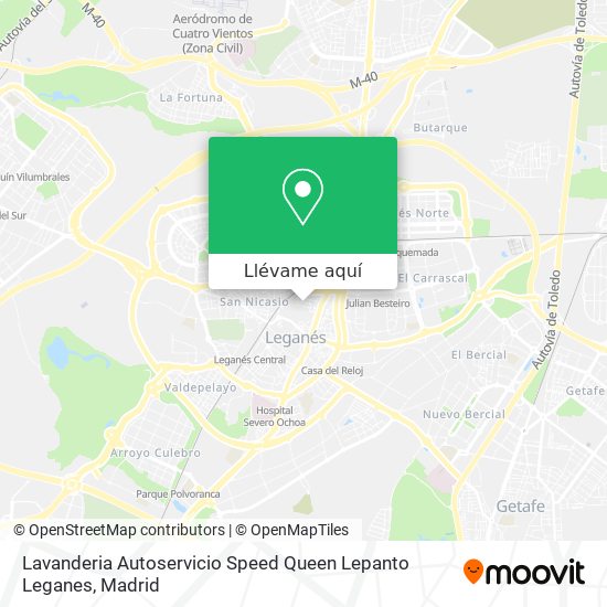Mapa Lavanderia Autoservicio Speed Queen Lepanto Leganes