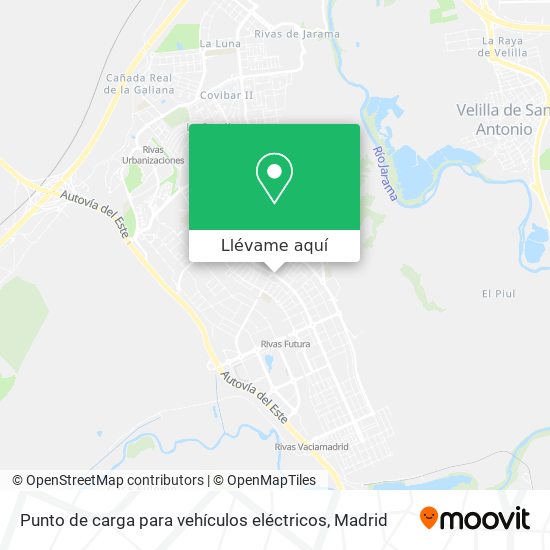 Mapa Punto de carga para vehículos eléctricos