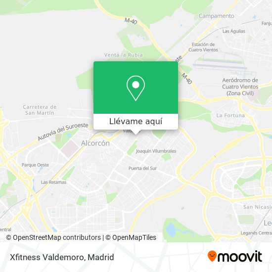 Mapa Xfitness Valdemoro