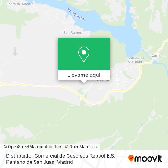 Mapa Distribuidor Comercial de Gasóleos Repsol E.S. Pantano de San Juan