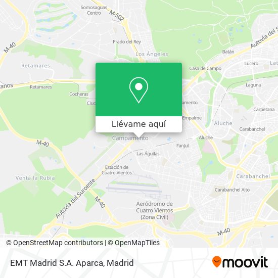 Mapa EMT Madrid S.A. Aparca