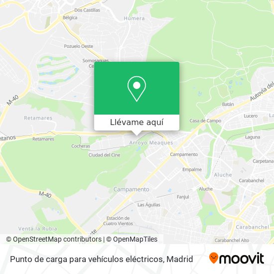 Mapa Punto de carga para vehículos eléctricos