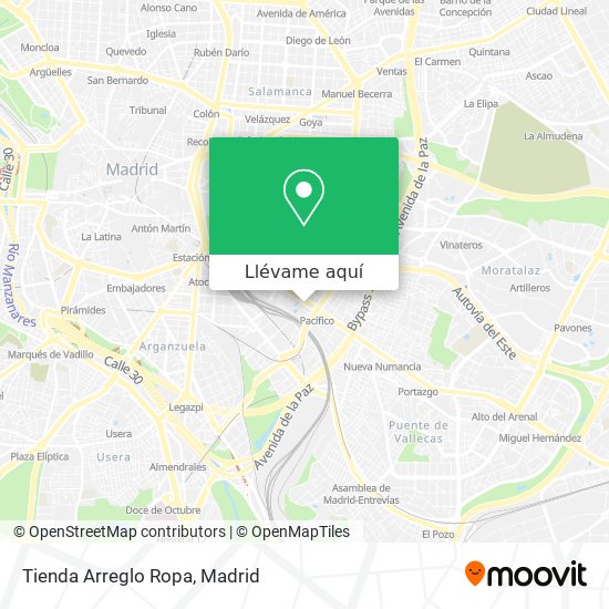 Mapa Tienda Arreglo Ropa